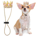 Abbylike Pet Rhinestone King Crown, Queen Crown for Birthday New Year Costume for Small Dog Cat Cosplay Party Accessories Adoption Celebration Wedding Birthday Photos Prop Costume(Pink,Small)