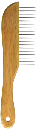 Detangling dog combs for grooming matting – OmniPet Eco‑Friendly Bamboo Handle with Stainless Steel Pins – Pet comb for cats and long‑haired breeds prevents painful mats and promotes a smooth coat