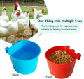 10 Pcs Cage Cups Birds Feeders Bowl Chicken Feeding Watering Dish Hanging Wire Cages Box Coop Cups for Pet Parrot Parake