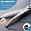 Dream Reach 8" Downward Curved Dog Grooming Scissors for Trimming Face and Paws, Safety Round Tip Shears for Pet Dogs an