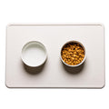 Remy+Roo Stone Silicone Dog Food Mat for Pet Bowl | 23.6" x 15.7" | 100% Waterproof | Non-Slip | Dishwasher Safe (Stone)