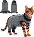 Cat Recovery Suit with Hind Legs, Soft Spay Recovery Suit for Female Cats, Kitten Onesie for Cats After Surgery, Anti-Li