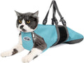 Cinf Cat Nail Clipping Cleaning Grooming Restraint Bag No Scratching Biting for Bathing Nail Trimming Injecting Examining(Blue,M)