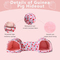 Guinea Pig Hideout Tunnel，Hamster Bed Small Animal Hideaway Tube House for Rat Mice Parrot Chinchilla Hedgehog Flying Sq