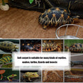 Hamiledyi Reptile Carpet Natural Coconut Fiber Tortoise Carpet Mats 4PCS