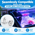 HCYUNYINHC 10 PCS Rimless Aquarium Clips for 1/8"-3/16" Glass Tank Lids