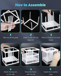 Pawfly Fish Tank Breeder Net Aquarium Fish Breeder Box with Nylon Mesh & Suction Cups Separation Net Small Fish Fry Hatc