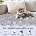 BVAGSS 6 Pack Small Dog Blanket, Super Soft Warm Pet Cover Blankets, Paw Print Puppy Fleece Flannel Blanket for Small Medium Dogs and Cats MW003