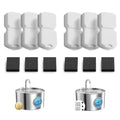 GIOTOHUN Cat Water Fountain Filter Replacement: 12 Cat Fountain Filter - 12 Pet Fountain Filter - 6 Carbon Filters & 6 Foam Filters - Suitable for GIOTOHUN Stainless Steel Cat Fountain S11