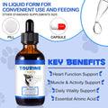 Taurine for Dogs, Taurine Liquid Supplement for Dogs, Daily Amino Acid Support for Heart Health, Vision & Immune Support, 2 FL OZ
