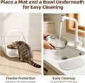 2 Bowls Stainless Steel Bowl Set for Automatic Microchip Pet Feeder, Design for Keeping Food Fresh, and Durability,Easy 