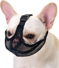 Short Snout Dog Muzzle, Won't Cover Forehead French Bulldog Muzzle, Anti-Biting Chewing Barking for English Bulldog, Pug