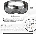 Clear Dog Goggles for Large Dogs, Anti-UV Dog Sunglasses for Medium to Large Breed, Pet Eye Protection for Driving Ridin