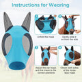 Horse Fly Mask with Ears, Breathable Horses Face Masks for Barn, Turnout