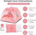 Pawstrip Dog Tent Indoor Cat House Pink Puppy Bed Portable Pet Teepe Princess Dog Camping Tent Outdoor Kitten Houses Cute Bunny Nest Girl Kitty Cave, Medium (15.7"x15.7"x14.6")