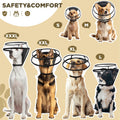 Dog Cone Collar for After Surgery,Transparent Dog Cones Alternative for Small Large Medium Size Dogs,Adjustable Depth Pe