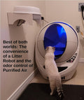 Product Bundle A - Purrified Air Litter Box Air Purifier with Extra Filter Media Pack & Versatile Wall & Table Bracket - Effective Odor Control for Cat, Ferret & RV