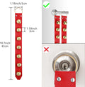 Frienda Hanging Jingle Sleigh Bells 7-Bell Dog Doorbells for Door Knob Faux Leather Belts Go Outside Dog Bells Christmas