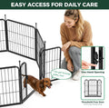 FXW Rollick Unleashed Dog Playpen for Indoor, Yard, RV Camping, 24 inch 8 Panels for Small and Puppy Dogs, Black│Patented