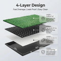 Dog Grass Pad with Tray 35"x23" Large Dog Litter Box, Artificial Grass for Dogs Potty with 3 Disposable Mats & EVA Base,