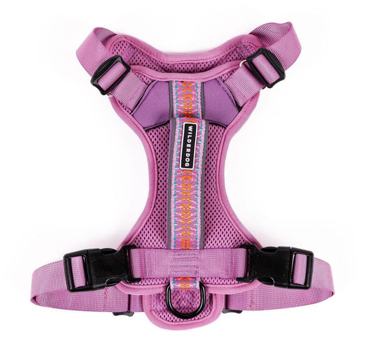 Wilderdog Lightweight Dog Harness with Reflective Straps - Medium - Lilac