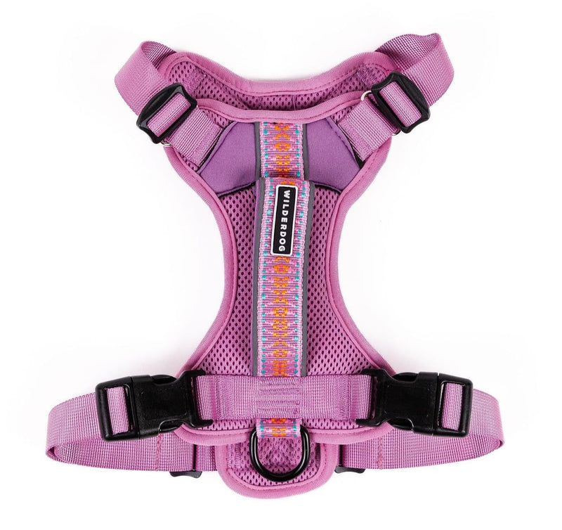 Wilderdog Lightweight Dog Harness with Reflective Straps - Medium - Lilac