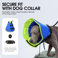 SUNFURA Soft Dog Cone, Adjustable Dog Cone Collar Alternative for Large Dogs, Comfy Pet Cones for Dogs to Stop Licking, Protective E-Collar After Surgery for Wound Healing, Blue XL