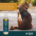 ALZOO Natural Flea and Tick Repellent Spray for Dogs, Effectively Repels Fleas, Ticks & Mosquitos, Plant-Based Active In