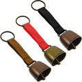 Moxweyeni 3 Pieces Loud Dog Collar Bells with Nylon Strap Pet Training Necklace Goat Bear Bell for Small Dog Collar Char