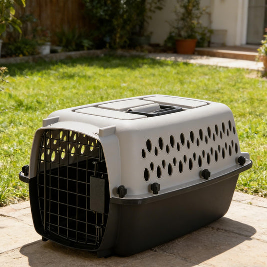 Easy Plastic Pet Crate, Lightweight Portable Carrier for Pets Up to 10 lbs, Sturdy for Car & Daily Use