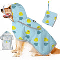 SlowTon Dog Raincoat, Adjustable Dog Rain Jacket Clear Hooded Double Layer, Waterproof Poncho with Reflective Strip Straps and Storage Pocket for Small Medium Large Dogs Puppies(DK XL)