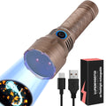 LUMENSHOOTER S3U UV Flashlight Blacklight, Rechargeable Powerful Handheld UV Light for Resin Curing, Pet Urine & Scorpion Detection, Rocks & Minerals Hunting (365NM)
