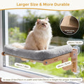 Pecute Cat Window Hammock Foldable, Cat Bed with Soft Cushion Grey, 26" L