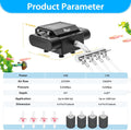 AQQA Aquarium Air Pump 10W 237GPH 4 Outlets Up to 600Gal