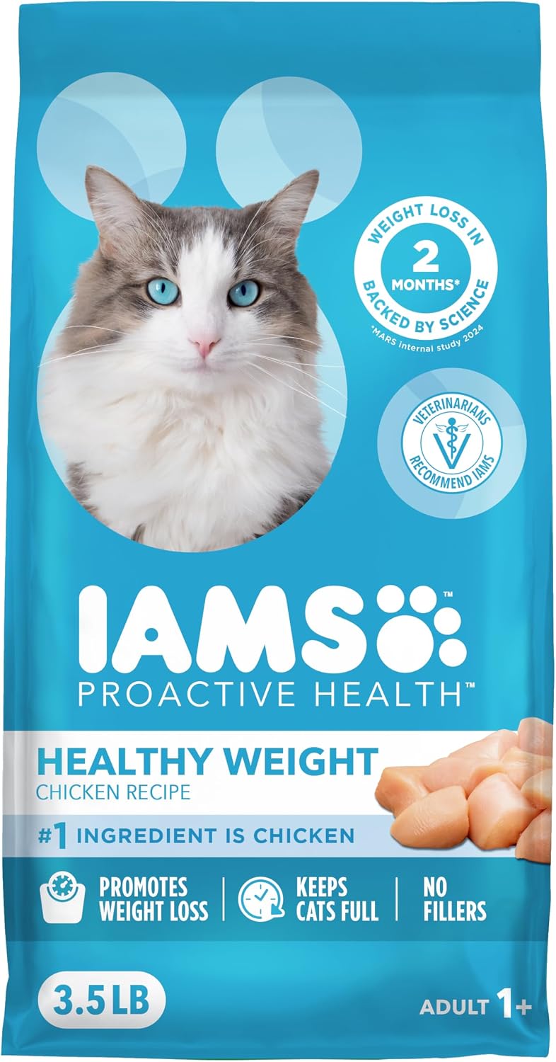 IAMS Proactive Health Healthy Weight Dry Cat Food, Chicken, 3.5 lb