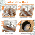 Bird Coconut House for Cage Natural Coconut Shell Parakeet Nest Hut