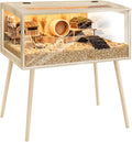 PROLEE Hamster Cage Wooden Chew Proof, Extra Large Mice and Rat Habitat Openable Top with Acrylic Sheets Solid Built Sma