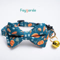 2 Pack Breakaway Fall Cat Collar with Bow Tie Orange Green