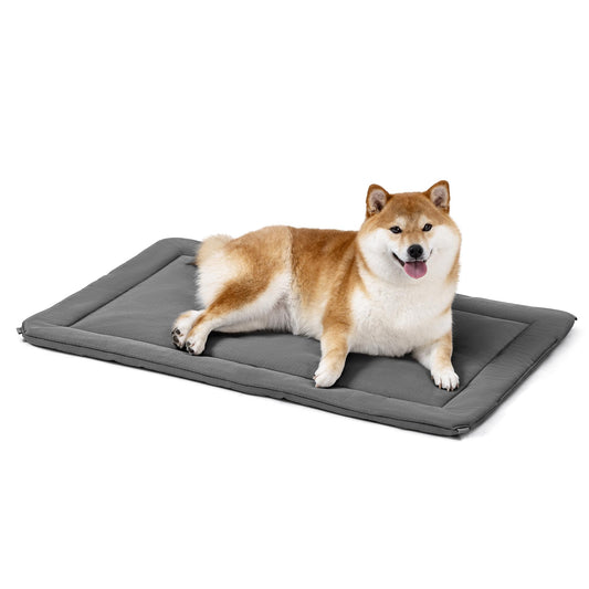 PELZIN Cybarmour 2.0 Chew Proof Dog Crate Pad - Outdoor Chew Resistant Dog Bed with Corner Anchor - Machine Washable - Water & Dirt-Resistant - Medium Breeds & Fits 30-Inch Crate - 29"x17", Charcoal