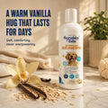 Scrubby Tails Organic Dog Shampoo - Puppy Oatmeal Shampoo for Itchy Skin Relief - Hypoallergenic for Sensitive Skin, for Dogs of All Ages, Deodorizes, Tearless, Made in USA, 16oz (Vanilla Ice Cream)
