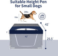 Dog Playpen Cover, 42x42 inch Dog Play Pen Top with Hooks, Soft Fabric Roof Puppy Playpen Topper for Cat Crate Kennel (Cover Only)