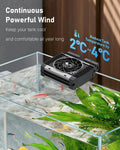 Pawfly Aquarium Chiller Fan, Quiet Aquarium Fan for Axolotl Tank, Fish Tank Cooling Fan, Aquarium Cooler with Adjustable