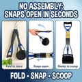 Bodhi Dog Complete Poo Pack- 24" Pooper Scooper, Poop Bags, & Waste Bag Holder, Ideal for Small to XL Pets - Durable, Ea