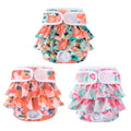 Washable Dog Diapers Female 3 Pack Reusable Highly Absorbent Doggie Diaper, Flexible Doggy Diaper Female Durable Leak-Proof Diapers for Dog Period Heat Incontinence Potty Training, XS