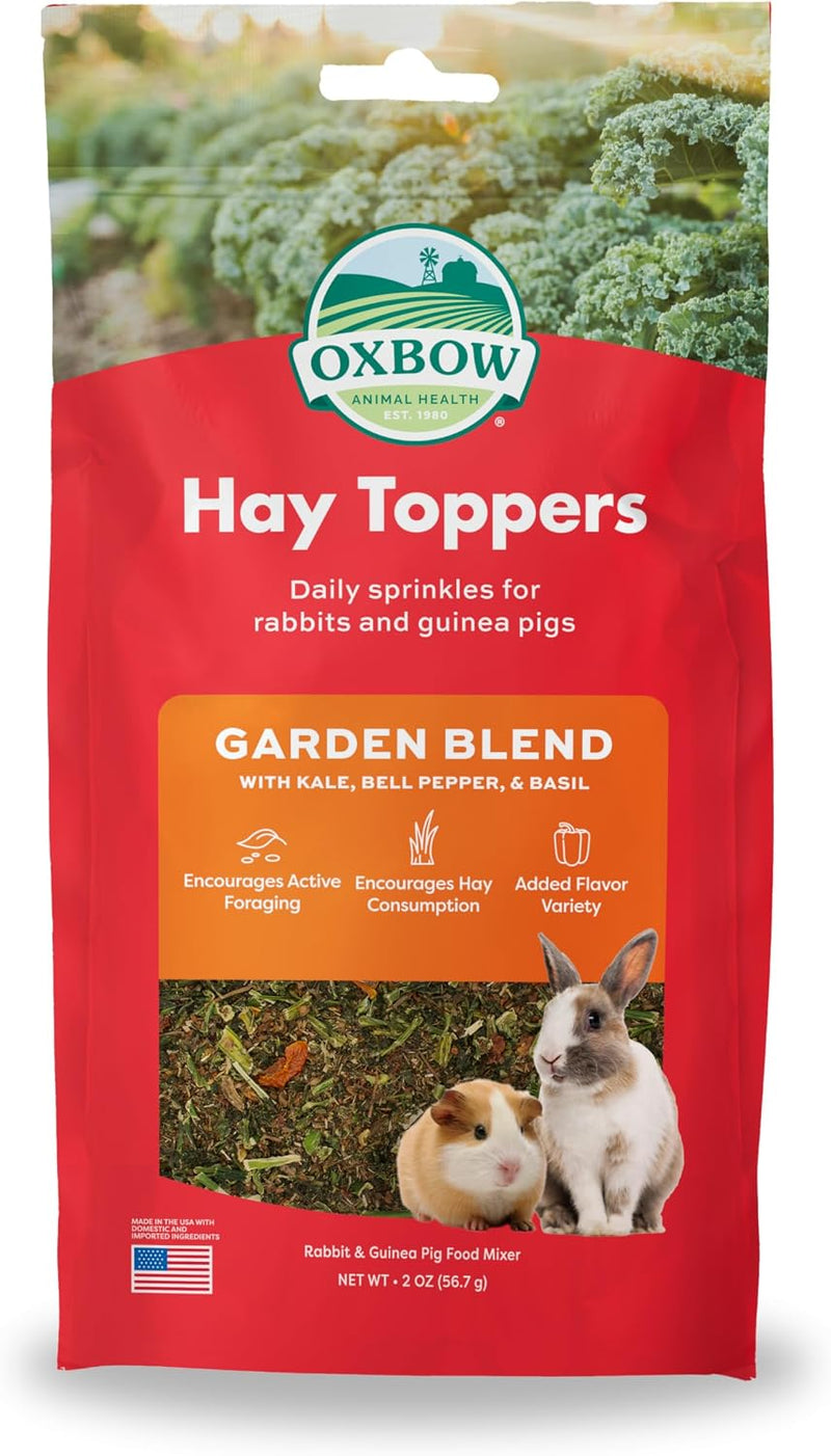 Oxbow Hay Topper, Rabbit & Guinea Pig Treats, Hay Mixer, Garden Blend, 2 oz