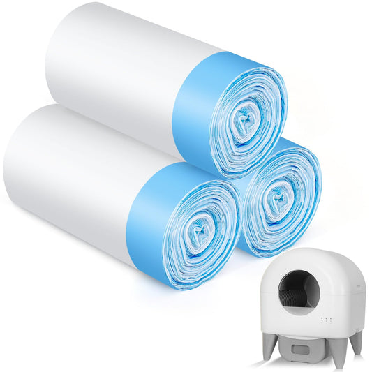 60 Pack Cat Litter Liners with Drawstring, Heavy-Duty for M4 Self-Cleaning Automatic Litter Box
