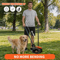 Pooper Scooper for Dogs, 46'' Long Handle Large & Small Breeds, Yard & Outside Waste Pickup, Rake with Bag Attachment & 