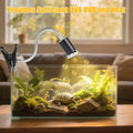 Turtle Basking Light (Cycle Timer), Tortoise Lamp UVA UVB Heat Bulbs -2 Pack 50W, 360°Rotatable Turtle UVA/UVB Basking H