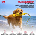 Tuff Pupper Floating Dog Bumper Toy | Fetch Only Not a Chew Toy | Soft Foam Retrieve Trainer | High-Visibility Water & Snow Play | Gentle on Teeth | Lightweight Durable Outdoor Training Dummy
