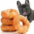Dog Donut Treats, Chicken Wrapped Rawhide Donuts